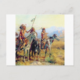 drie gemonteerde Indiërs Briefkaart