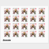 Drie generaals vierkante sticker (Vel)