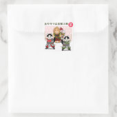 Drie generaals vierkante sticker (Tas)