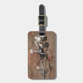 Drie generaties Marsrovers. Bagagelabel (Voorkant verticaal)