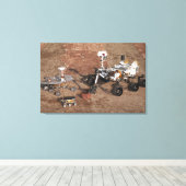 Drie generaties Marsrovers. Canvas Afdruk (Insitu (Houten vloer))