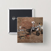 Drie generaties Marsrovers. Vierkante Button 5,1 Cm (Voorkant /achterkant)