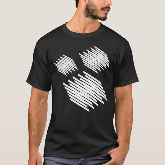 Drie geometrische vierkanten ontwerp t-shirt (Voorkant)