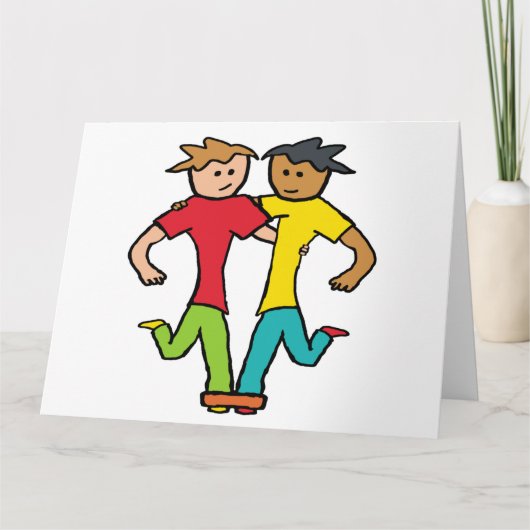 Drie gerangschikte razen kaart (Voorkant)