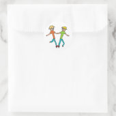 Drie gerangschikte razen ronde sticker (Tas)