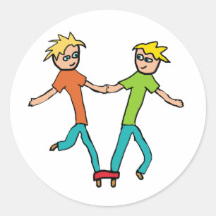 Drie gerangschikte razen ronde sticker
