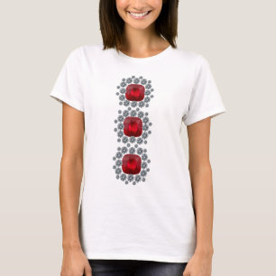 Drie gestapelde Rubrieken T-shirt