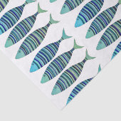 Drie gestreepte vissen tissuepapier (Detail)