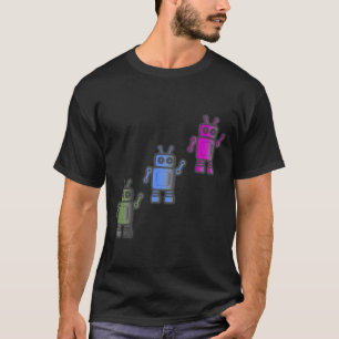 Drie Geweldige Retro Robots T-shirt