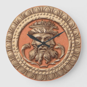 drie gezichten grote klok