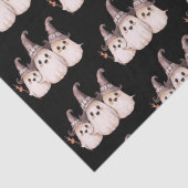 Drie Ghosts Grey Witch's Petten Patroon Halloween Tissuepapier (Detail)