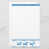 Drie Gingham Scottie Dogs Briefpapier (Voorkant / Achterkant)