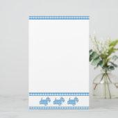 Drie Gingham Scottie Dogs Briefpapier (Staand voorkant)