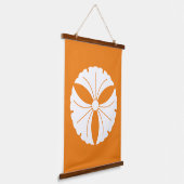 Drie ginkobladeren hangend wandkleed (Gebogen)