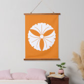 Drie ginkobladeren hangend wandkleed (Slaapkamer)