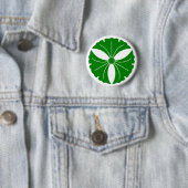Drie ginkobladeren ronde button 5,7 cm (In situ)