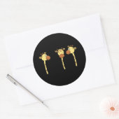 Drie Giraffe Cartoon. Ronde Sticker (Envelop)
