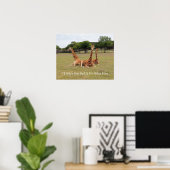 Drie Giraffe op Fossil Rim Poster (Thuiskantoor)