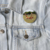Drie Giraffe op Fossil Rim Ronde Button 5,7 Cm (In situ)
