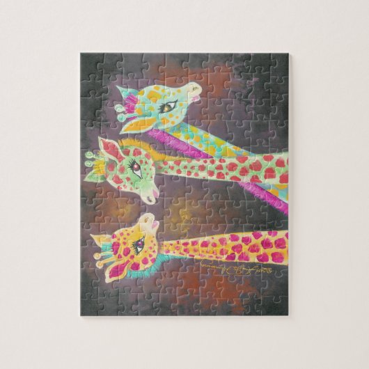 Drie giraffen legpuzzel (Verticaal)