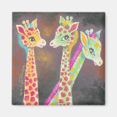 Drie Giraffes Magneet (Voorkant)
