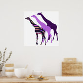 Drie Giraffes Ontwerp 5 Poster (Keuken)