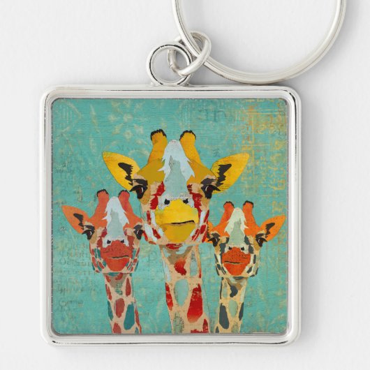 Drie Giraffes Sleutelhanger (Voorkant)