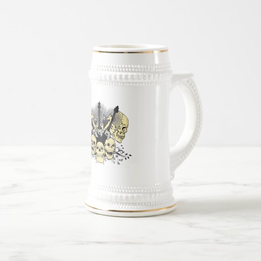 Drie gitaren met Skulls Bierpul (Voorkant rechts)