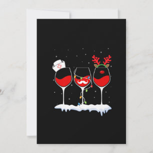 Drie glas rode wijn Funny Kerstlampjes Nur Save The Date