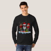 Drie glas rode wijn kerstmis voor kerstmis t-shirt (Voorkant volledig)