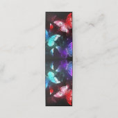 Drie gloeiende vlinders op een nachtachtergrond klantenkaartje (Buitenkant ongevouwen)