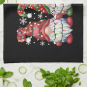 Drie Gnomen Buffalo Pset Red Kerstmis Theedoek (Gevouwen)