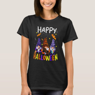 Drie Gnomen Happy Halloween Herfst Candy Corn Pump T-shirt