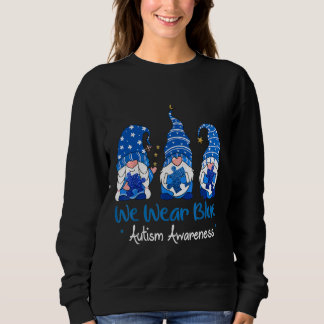 Drie Gnomen Holding Blue Puzzle Autism Awareness Trui