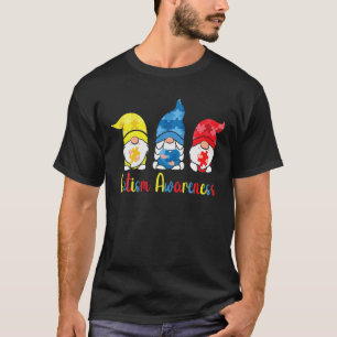 Drie Gnomen Holding Puzzle Autism Awareness T-shirt