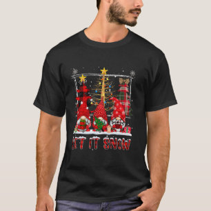 Drie gnomen laten het kerstknomes kerstbal sintere t-shirt