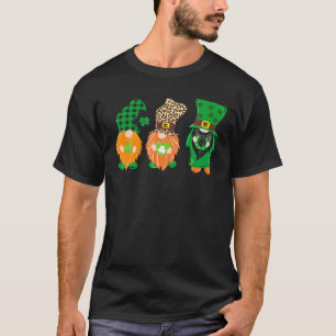 Drie Gnomen Lucky Hoefijzer Leopard Pset St Patr T-shirt