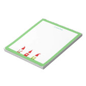 Drie Gnomen met Groen Lijst Eenvoudig Notitieblok (Gedraaid)