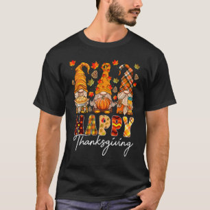 Drie gnomen Pumpkin Herfst Season Autumn Happy Tha T-shirt