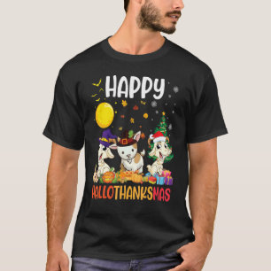 Drie Goat Dabbing danst Happy Hytha samen T-shirt
