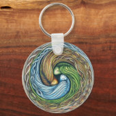 Drie Goddessen kunst van P.Dempsey Sleutelhanger (Voorkant)