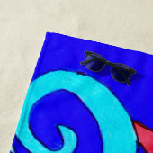 Drie golven strandlaken (In situ)