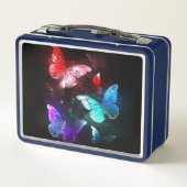 Drie golvende Butterflies op nachtachtergrond (Achterkant)