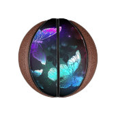 Drie golvende Butterflies op nachtachtergrond Basketbal (Verticaal)