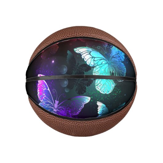 Drie golvende Butterflies op nachtachtergrond Basketbal (Voorkant)