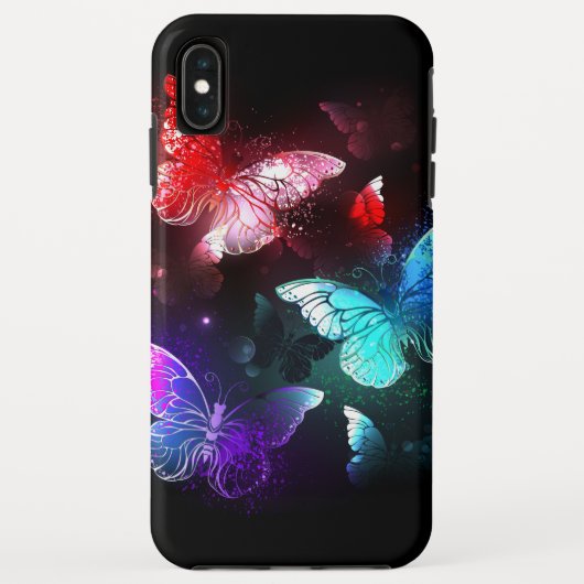 Drie golvende Butterflies op nachtachtergrond Case-Mate iPhone Case (Achterkant)