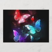 Drie golvende Butterflies op nachtachtergrond Menu (Voorkant)