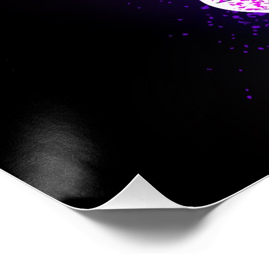 Drie golvende Butterflies op nachtachtergrond Perfect Poster (Hoek)