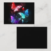 Drie golvende Butterflies op nachtachtergrond Plaatskaartje (Voorkant / Achterkant)