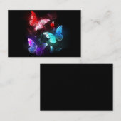 Drie golvende Butterflies op nachtachtergrond Visitekaartje (Voorkant / Achterkant)